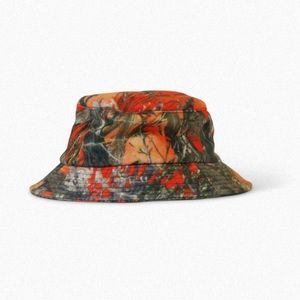 Lite Year Real Tree Orange Camo Fleece Signature Bucket Hat